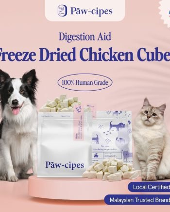 Paw-cipes Freeze Dried Treats Premium Cat/Dog Food - Chicken Cubes